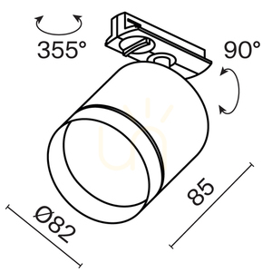 POLAR TR088-1-GX53-B busbar spotlight Maytoni small 11