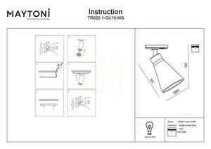 VIRAR TR022-1-GU10-MG busbar spotlight Maytoni small 5