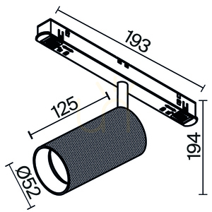 ARTISAN TR097-2-12W4K-M-BB busbar spotlight Maytoni small 12
