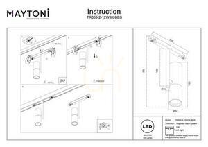 ELTI TR005-2-12W3K-BBS spotlight for busbars Maytoni small 7