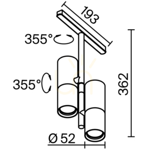 ELTI DUO busbar spotlight TR005-2-2X12W3K-B Maytoni small 11