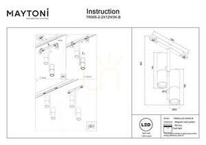 ELTI DUO busbar spotlight TR005-2-2X12W3K-B Maytoni small 8