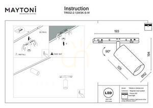 FOCUS LED busbar spotlight TR032-2-12W3K-S-W Maytoni small 7