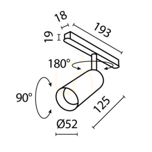 FOCUS LED busbar spotlight TR032-2-12W4K-S-W Maytoni small 8