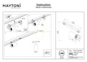 FOCUS LED busbar spotlight TR032-4-12W3K-M-DS-BBS Maytoni small 5