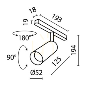 FOCUS LED busbar spotlight TR032-4-12W3K-M-DS-BBS Maytoni small 8