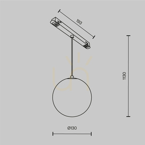 LUNA rail pendant lamp TR039-2-5W4K-1 Maytoni small 6