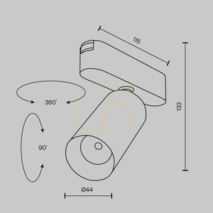 FOCUS LED busbar spotlight TR103-1-12W4K-M-W Maytoni small 9