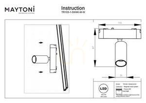 FOCUS LED busbar spotlight TR103-1-5W4K-M-W Maytoni small 8