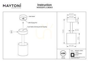AI COLLABORATION table lamp MOD229TL-L3B3K3 Maytoni small 6