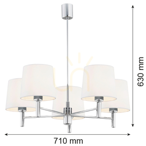 Chandelier ARGON BOLZANO PLUS White 5-Light E27 2110 small 2