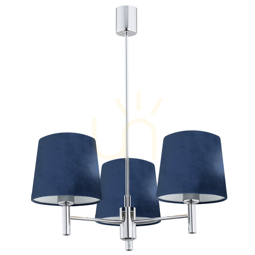 Chandelier ARGON Bolzano navy blue chrome 3xE27 1381