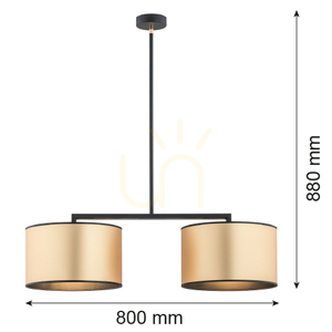 Pendant Lamp ARGON KARIN Black Gold 2xE27 IP20 SKU 898 small 1