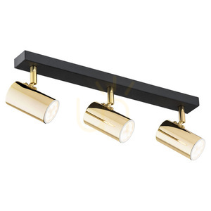 Flush Ceiling Light ARGON LAGOS 1474 brass and structured black 3x GU10 IP20 small 0