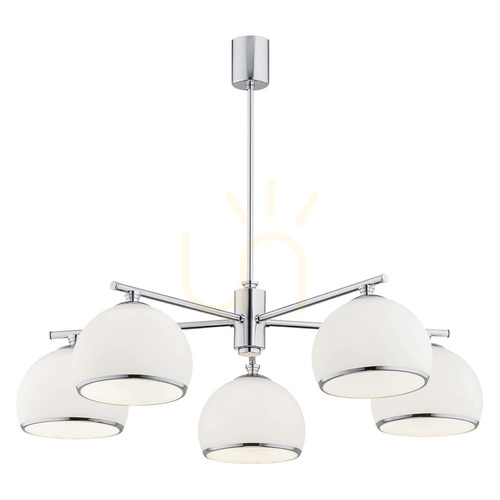 Check Chandelier ARGON Marbella White Glass Chrome 5xE27 IP20 2087