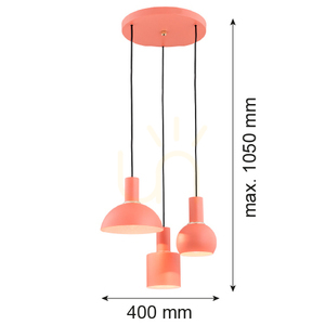 ARGON SINES Blue Brass Pendant Light 3xE27 1469 small 1