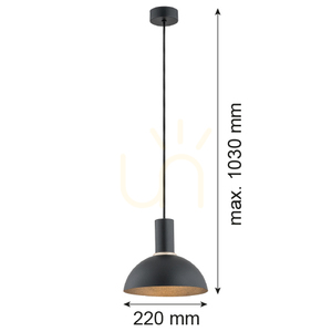Argon Sines Black Brass Pendant Light E27 IP20 4222 small 1