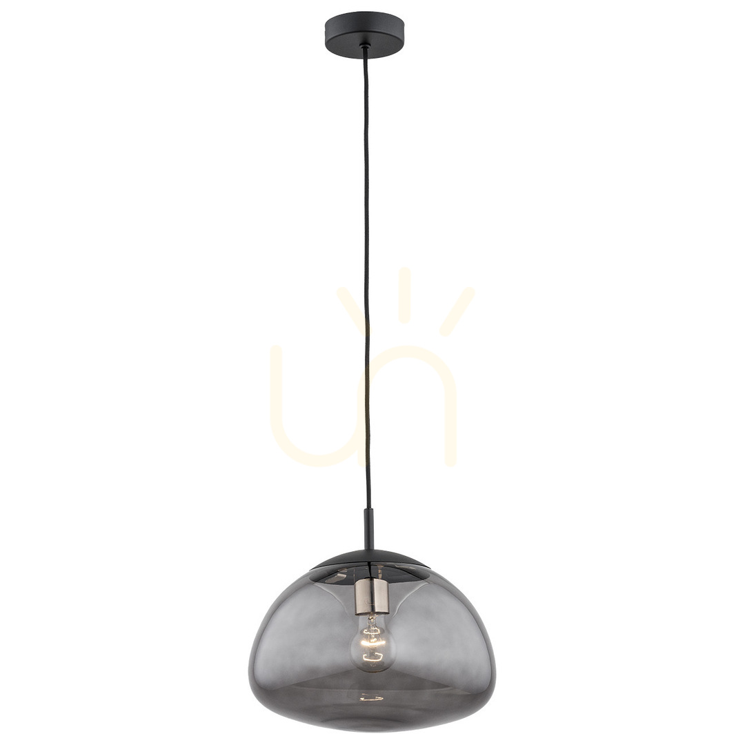 Argon TRINI Pendant Light Black Smoky Glass E27 4334