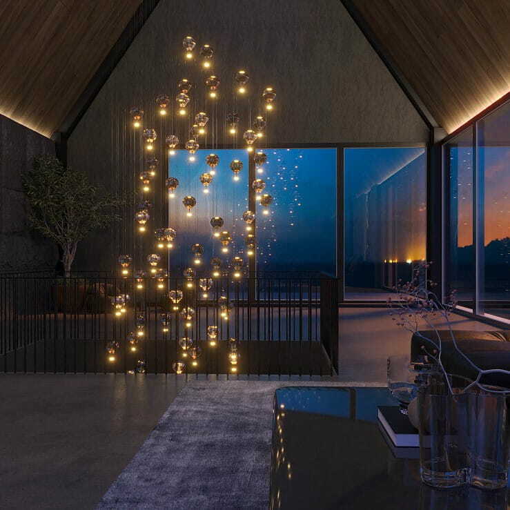 Display Pendant Light Max Light Palloncini P0526D 11-Light Chrome Glass White/Amber/Smoked Pendant Light Max Light Palloncini P0526D 11-Light Chrome Glass White/Amber/Smoked