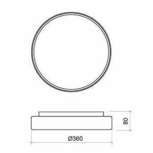 Plafond IP65 Pin360 Sensor 24W 3000/4000K Anthracite small 1
