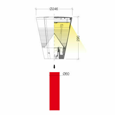 Display Lantern chone IP54 FBT 20 W gray RAL 9006 Lantern chone IP54 FBT 20 W gray RAL 9006