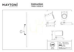 VUORO TR003-1-6W3K-W busbar spotlight Maytoni small 4