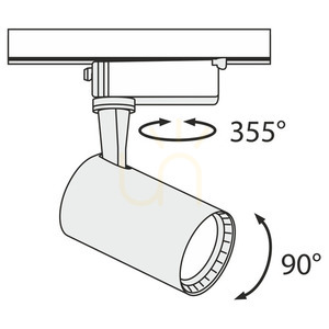 VUORO TR003-1-6W3K-W busbar spotlight Maytoni small 5