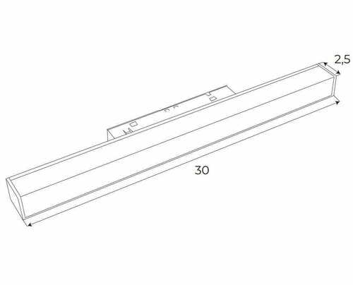 Check Track Light Max Light MAX M0001N Magnetic Linear Black 30 cm 3000K 9.4W