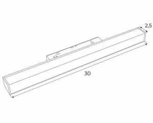 Track Light Max Light MAX M0001N Magnetic Linear Black 30 cm 3000K 9.4W small 1
