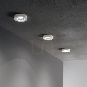 Recessed Luminaire Ideallux Blues 113999 White Round GU10 9.5 cm small 2