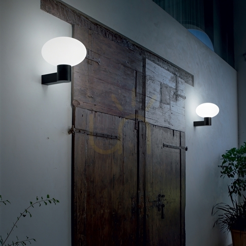 Check Wall Light Ideallux Clio Coffee Brown Aluminum E27 326788
