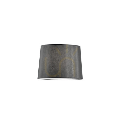 Check Lampshade Ideallux Dorsale Black Textile 40 cm 046471