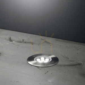 Recessed Outdoor Light Ideallux Floor 255668 LED 6W Silver 12 cm small 2