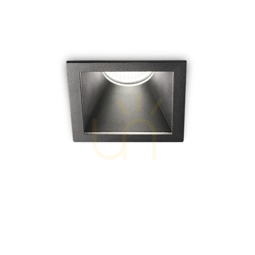 Check Recessed Luminaire Ideallux Game Square Black 11W 2700K 285436