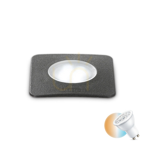 Check Recessed Luminaire Ideallux Gravity Square Small Black GU10 IP67 120317