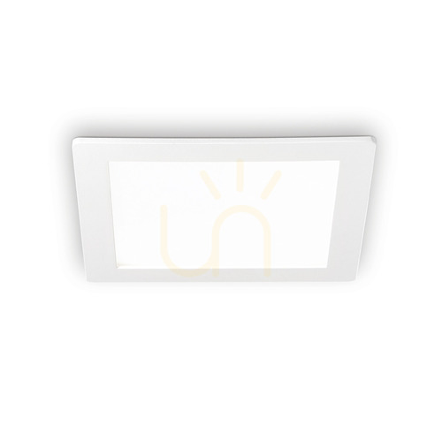 Check Recessed Luminaire Ideallux Groove 124001 LED 20W 3000K White 15 cm Square