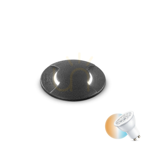Check Recessed Outdoor Light Ideallux Way 120287 Black GU10 Resin 9 cm