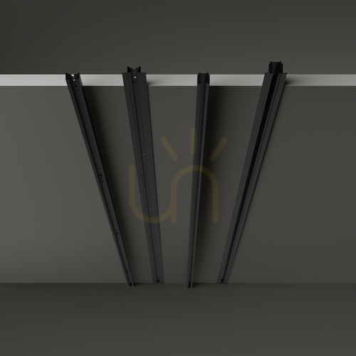 Check Lighting Rail Ideallux LINK Trim Profile Black 200 cm 188027