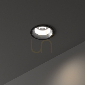 Recessed Luminaire Ideallux OFF 266572 Black 28W 3000K 16.2 cm small 2
