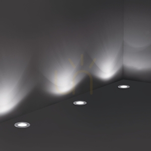 Recessed Outdoor Light Ideallux Park Round Small Silver GU10 032832 small 1