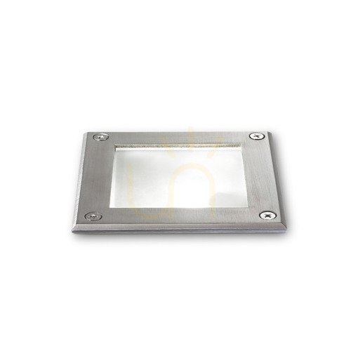 Check Recessed Luminaire Ideallux PARK 117881 Square Silver Outdoor G9 12 cm