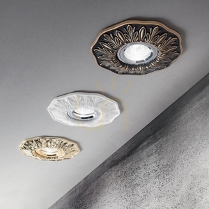 Recessed luminaire Ideallux Polka 115597 white gypsum GU10 14 cm small 2