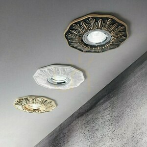 Recessed luminaire Ideallux Polka 115580 champagne GU10 14 cm small 2