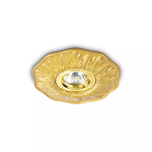 Check Recessed Luminaire Ideallux Polka 115610 Brass GU10 14 cm