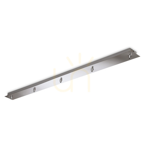 Check Linear Ceiling Rose Ideallux Rosone 5 Light Chrome 120 cm 285696