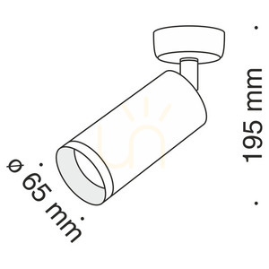 Spotlight Maytoni Focus C017CW-01W White GU10 LED Surface-Mounted Sensor small 8