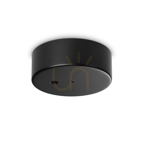 Check Magnetic Ceiling Rose Ideallux Rosone 311272 Black Aluminum 9 cm