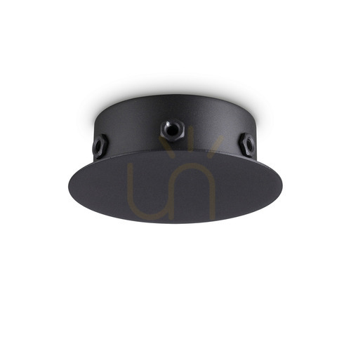 Check Ceiling Rose Ideallux Rosone 307077 Magnetic 6-Light Black Metal 12.5 cm
