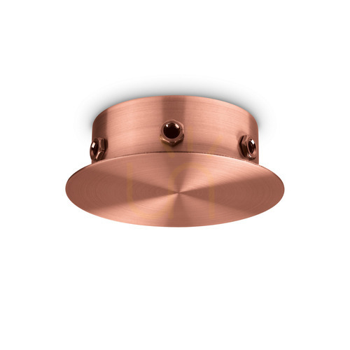 Check Magnetic Ceiling Rose Ideallux Rosone 307091 Copper Metal 6 Light