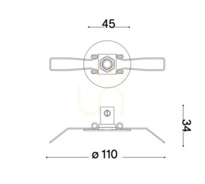 Recessed Ceiling Rose Ideallux Rosone White 11 cm 301594 small 1